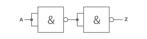 the equivalent NAND gate of the identity gate